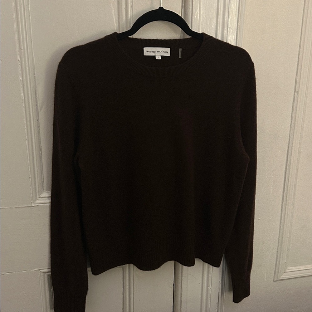 White + Warren Dark Brown Sweater